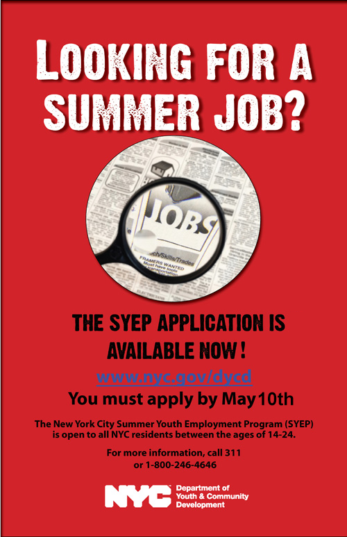 LOOKING FOR A SUMMER JOB?